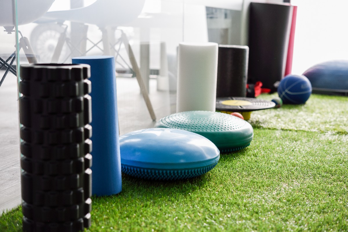 Equipment For Rehabilitation In Interior Of Physiotherapy Clinic